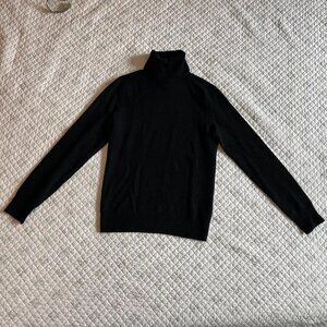 Black wool and cashmere turtleneck Ralph Lauren sweater